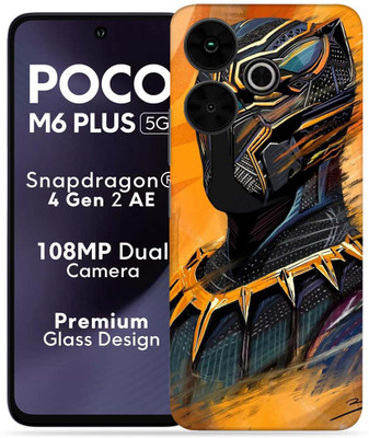 OggyBaba OggyBaba Poco M6 Plus 5g Mobile Skin(Golden-Panther)