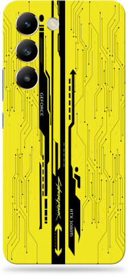 WeCre8 Skin's vivo t3 5g Ultra Premium Vinyl Mobile Skin (Multicolor) Mobile Skin(Yellow-CyberPunk)