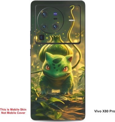 VYBE The Smart Choice Vivo X80 Pro Bulbasaur Pokemon Embossed Mobile Skin(Medium Forest Green B13)