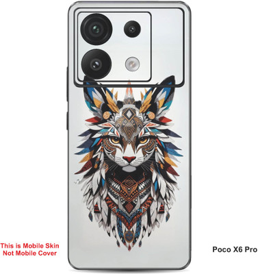 VYBE The Smart Choice Poco X6 Pro Cat Embossed Mobile Skin(Multi Colour 2)