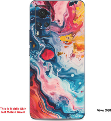 VYBE The Smart Choice Vivo X60 Abstract Embossed Mobile Skin(Amaranth 10)