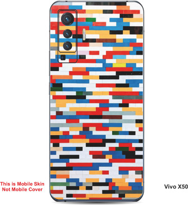 VYBE The Smart Choice Vivo X50 Art Embossed Mobile Skin(Rose Madder 8)