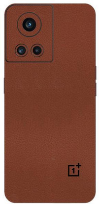 Vcare GadGets One Plus 10 R 5G Skin Back Side With Camera Protection High Quality Premium Mobile Skin(Brown Leather)