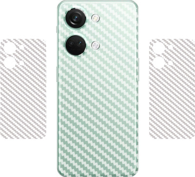 SHIVATRIX ONEPLUS NORD 3 5G::, 3D CARBON FIBER ULTRA THIN BACK LAMINATION, (PACK OF 2) Mobile Skin(Transparent)