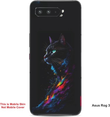 VYBE The Smart Choice Asus Rog 3 Cat Embossed Mobile Skin(Light Plum 3)