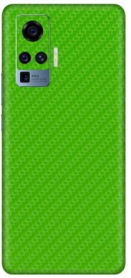 Vcare GadGets Vivo X50 Pro Mobile Skin(Fiber Carbon Green)