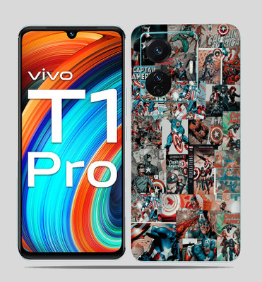 SkinoMania Vivo T1 Pro (5g) Mobile Skin(Captain America Poster Multicolor Mobile skin)