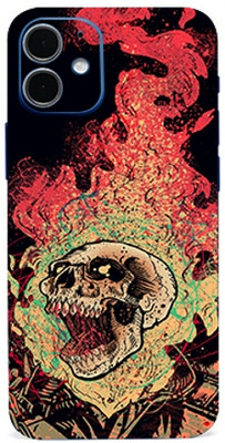 AsSkin Apple iPhone 12 Mobile Skin(Ghost Rider Skin With High Matte Finish)