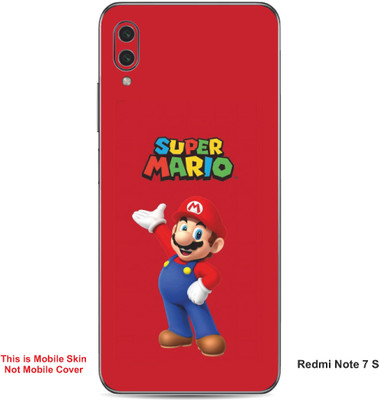 VYBE The Smart Choice Redmi Note 7S Super Mario Embossed Mobile Skin(Engine Red A1)