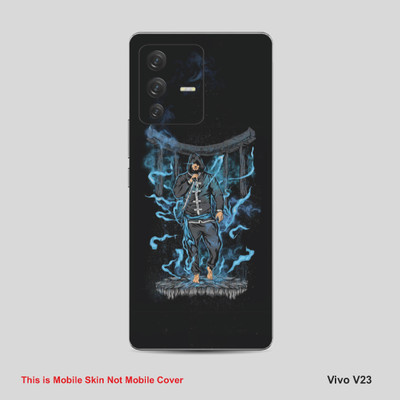 VYBE The Smart Choice Vivo V23 Hidden Face Mobile Skin Mobile Skin(Bluish Cyan A34)
