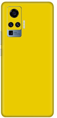 Vcare GadGets Vivo X50 Pro Mobile Skin(Yellow Glossy)