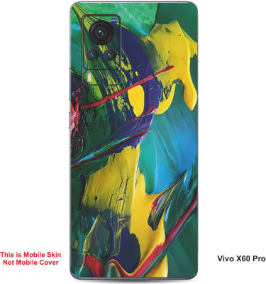 VYBE The Smart Choice Vivo X60 Pro Art Embossed Mobile Skin(Blue lvy 11)