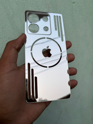 TWUAOP REDMI NOTE 13 PRO 5G MIRROR BACK PANNEL ACRYLIC SHEET Mobile Skin(Silver)