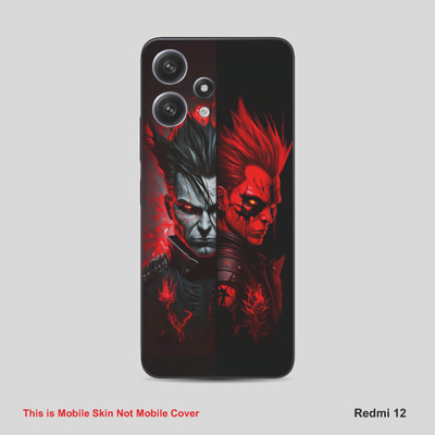 VYBE The Smart Choice Redmi 12 Anime Mobile Skin Mobile Skin(Merlot Colour B25)
