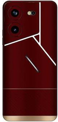 Vcare GadGets Pova 5 Pro (5G) Mobile Skin(Red & Gold)