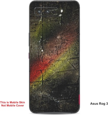 VYBE The Smart Choice Asus Rog 3 Abstract Embossed Mobile Skin(Olive green 1)