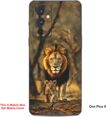 VYBE The Smart Choice One Plus 9 Lion Embossed Mobile Skin(Clay Brown 25)