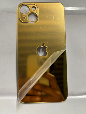 TWUAOP I PHONE 13 MINI MIRROR BACK PANNEL ACRYLIC SHEET APPLE Mobile Skin(Gold)