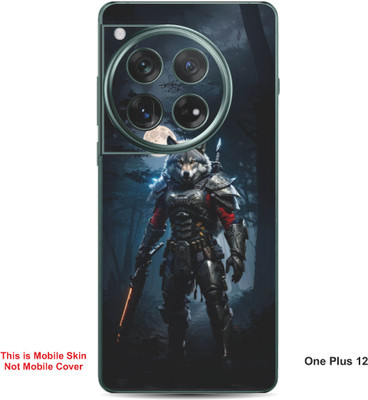 VYBE The Smart Choice One Plus 12 Wolf Embossed Mobile Skin(Faded Blue 34)