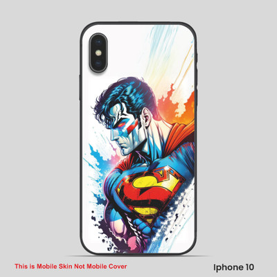 VYBE The Smart Choice iPhone 10 Super Hero Mobile Skin(Ball Blue, White 2)