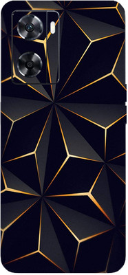 BugguSkin Oppo A77s Mobile Skin(Ultra Super Black Abstract Shape Skin With High Matte Finish.)