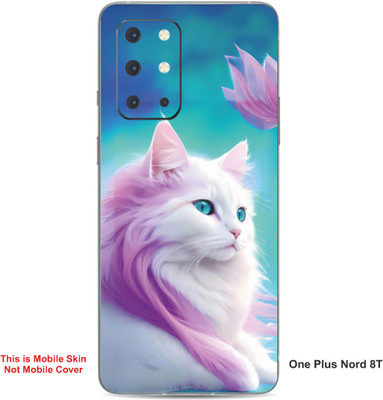 VYBE The Smart Choice One Plus Nord 8T Cat Embossed Mobile Skin(Pink Swan 37)
