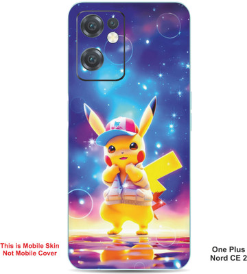 VYBE The Smart Choice One Plus Nord CE 2 Pikachu Embossed Mobile Skin(Butterfly Blue 33)