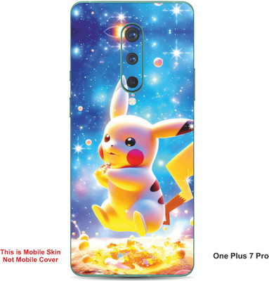 VYBE The Smart Choice One Plus 7 Pro Pikachu Embossed Mobile Skin(Denim Blue 16)