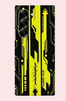 OggyBaba Samsung Galaxy Z Fold7 Mobile Skin(Cyberpunk Yellow Black)
