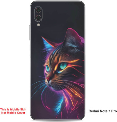 VYBE The Smart Choice Redmi Note 7 Pro Cat Embossed Mobile Skin(Glacial Blue Ice 11)