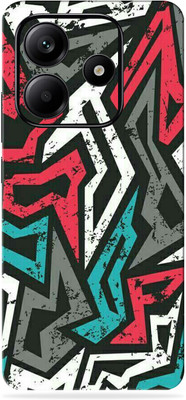 SkinoMania Xiaomi Redmi Note 14 Premium Vinyl Mobile Skin (Multicolor) Mobile Skin(Abstract-Mad-Angle)