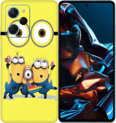 SkinoMania POCO X5 Pro 5G Mobile Skin(Multicolor Happy-Minions)