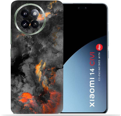OggyBaba Xiaomi 14 Civi Mobile Skin(Black clouds)