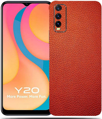 BugguSkin VIVO Y20 Mobile Skin(Ultra Super Red Leather Skin With High Matte Finish.)