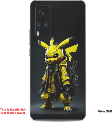 VYBE The Smart Choice Vivo X60 Pikachu Embossed Mobile Skin(Bird Yellow B9)