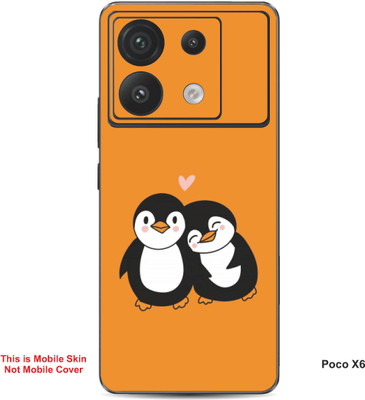 VYBE The Smart Choice Poco X6 Penguin Embossed Mobile Skin(Fire Orange A3)