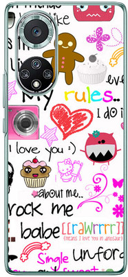 FCS Huawei nova 9 Pro Printed Back skin Mobile Skin(Writing)