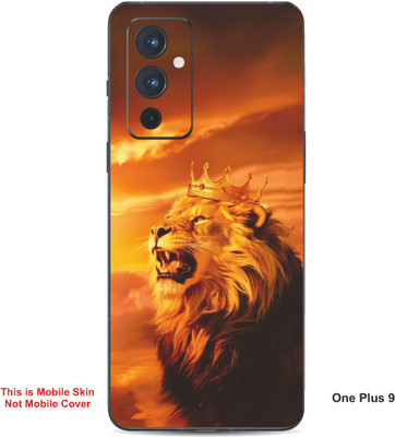 VYBE The Smart Choice One Plus 9 Lion Embossed Mobile Skin(Brownish Orange 25)