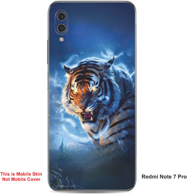 VYBE The Smart Choice Redmi Note 7 Pro Tiger Embossed Mobile Skin(Moonstone Blue 11)
