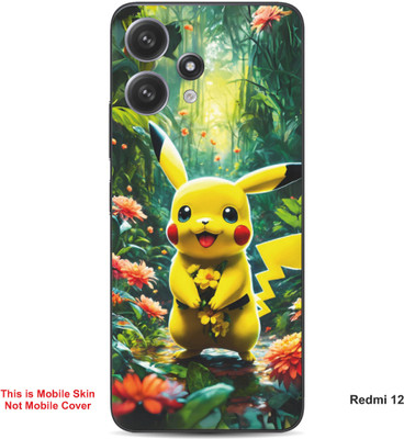 VYBE The Smart Choice Redmi 12 Pikachu Embossed Mobile Skin(Light Tan A1)