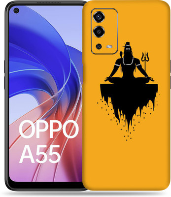 SkinoMania Oppo-A55 Mobile Skin(Multicolour Meditation Shiv)