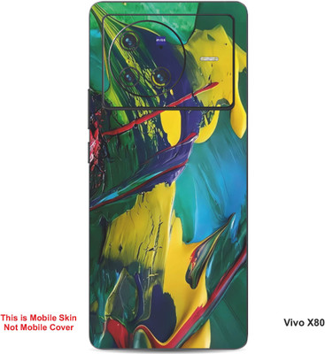 VYBE The Smart Choice Vivo X80 Art Embossed Mobile Skin(Blue lvy 14)