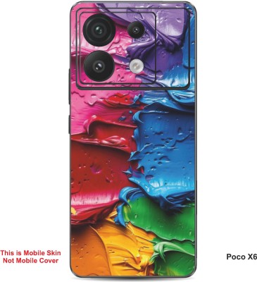 VYBE The Smart Choice Poco X6 Pattern Embossed Mobile Skin(Rose Madder 1)