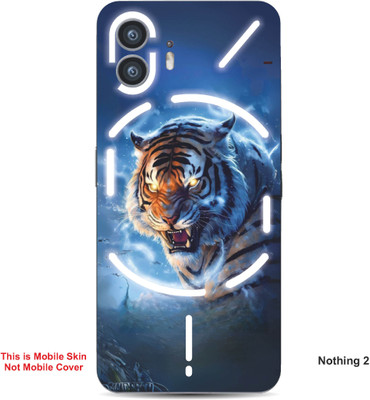 VYBE The Smart Choice Nothing 2 Tiger Embossed Mobile Skin(Moonstone Blue 6)