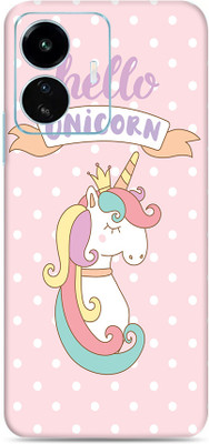 SkinoMania Vivo Iqoo Z6 Lite 5G Mobile Skin(Multicolor Hello Unicorn)