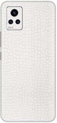 Vcare GadGets Vivo V20 Pro Mobile Skin(White Textured Leather)
