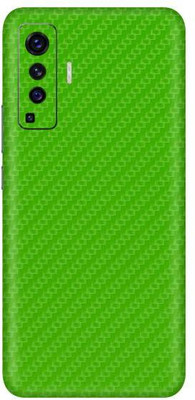 Vcare GadGets Vivo X50 Mobile Skin(Fiber Carbon Green)