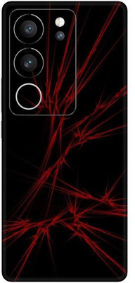 Vcare GadGets Black Red Waves Vivo V29 5G Mobile Skin(Multicolor)