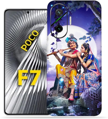 SkinoMania Xiaomi Poco F7 5g Premium Vinyl Mobile Skin (Multicolor) Mobile Skin(Blue-Radha-Krishna)
