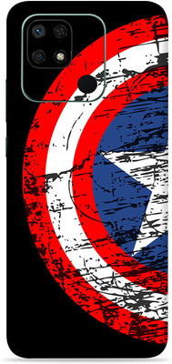 SkinoMania Redmi 10c Mobile Skin(Multicolor Captain-America-Shield)